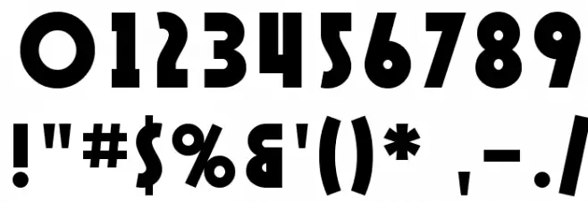 SF Speakeasy Font OTHER CHARS