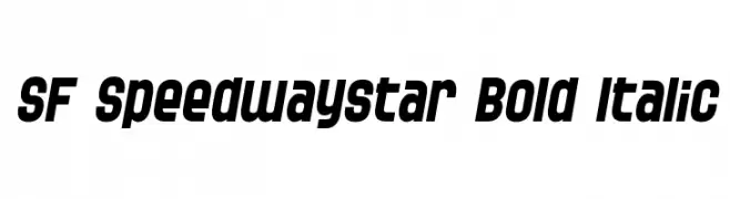 SF Speedwaystar Bold Italic  नि: शुल्क फ़ॉन्ट्स डाउनलोड