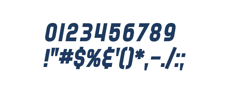 SF Speedwaystar Bold Italic Other Characters