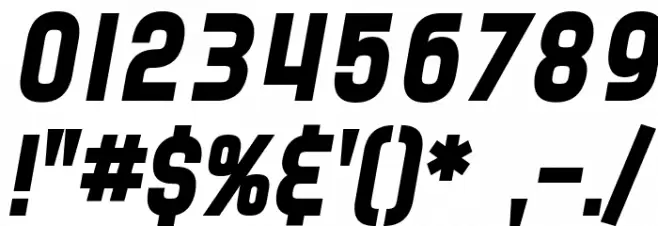 SF Speedwaystar Bold Italic Font OTHER CHARS