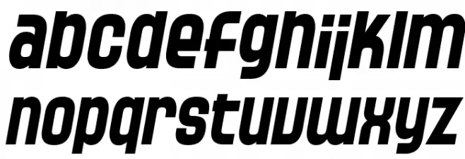 SF Speedwaystar Bold Italic Caratteri MINUSCOLO