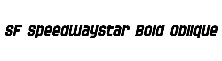 SF Speedwaystar Bold Oblique  Free Fonts Download