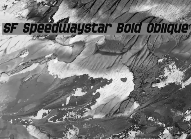 SF Speedwaystar Bold Oblique Font examples