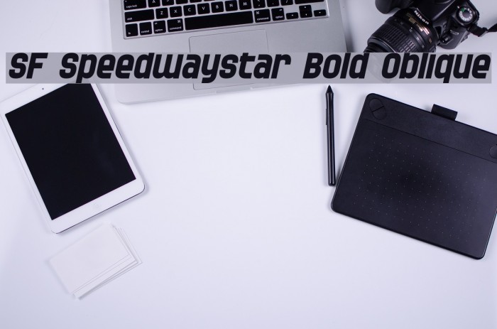 SF Speedwaystar Bold Oblique Font examples