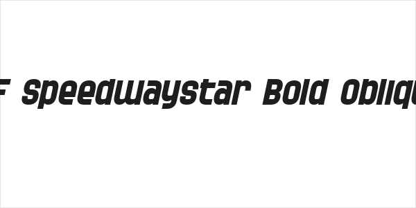 SF Speedwaystar Bold Oblique Logo