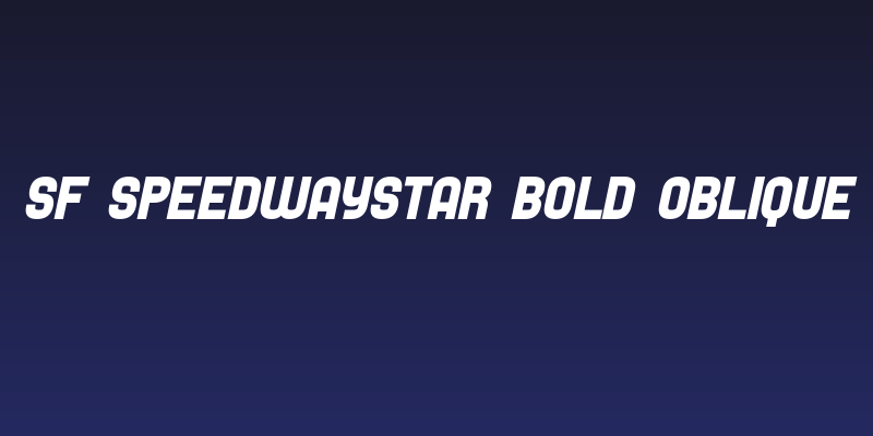 SF Speedwaystar Bold Oblique Social Header