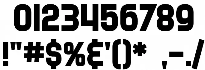 SF Speedwaystar Bold Font Alte caractere