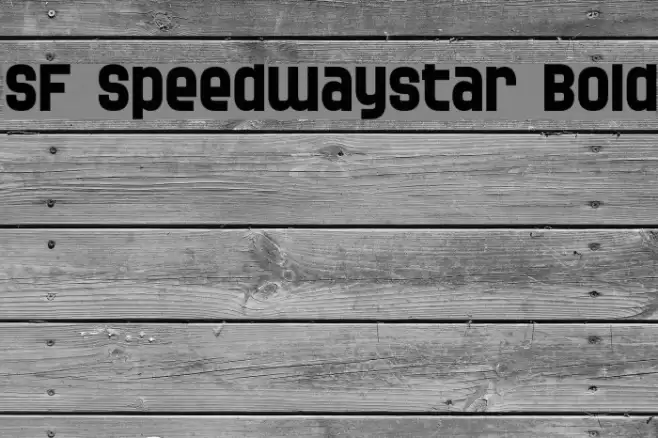 SF Speedwaystar Bold Font examples