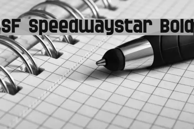 SF Speedwaystar Bold Font examples