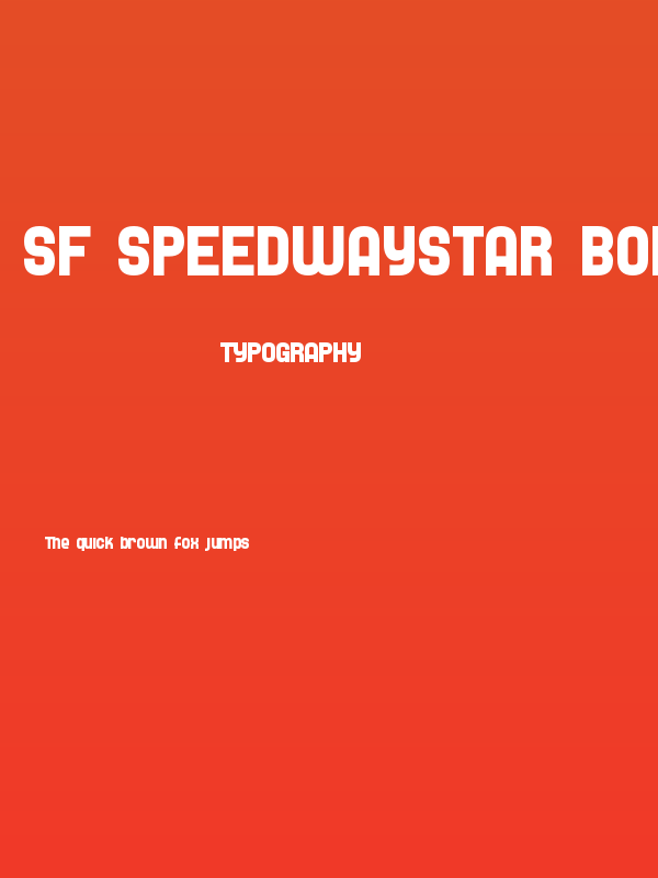 SF Speedwaystar Bold Poster