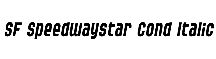 SF Speedwaystar Cond Italic Font