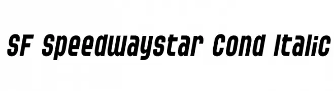 SF Speedwaystar Cond Italic  नि: शुल्क फ़ॉन्ट्स डाउनलोड