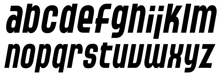 SF Speedwaystar Cond Italic Font LOWERCASE