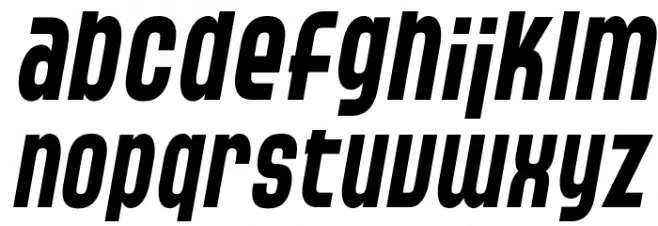 SF Speedwaystar Cond Italic 字体 小写