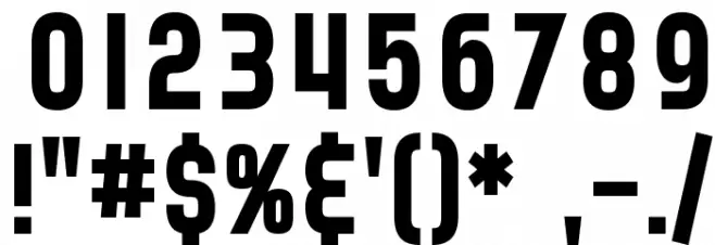 SF Speedwaystar Cond Font OTHER CHARS