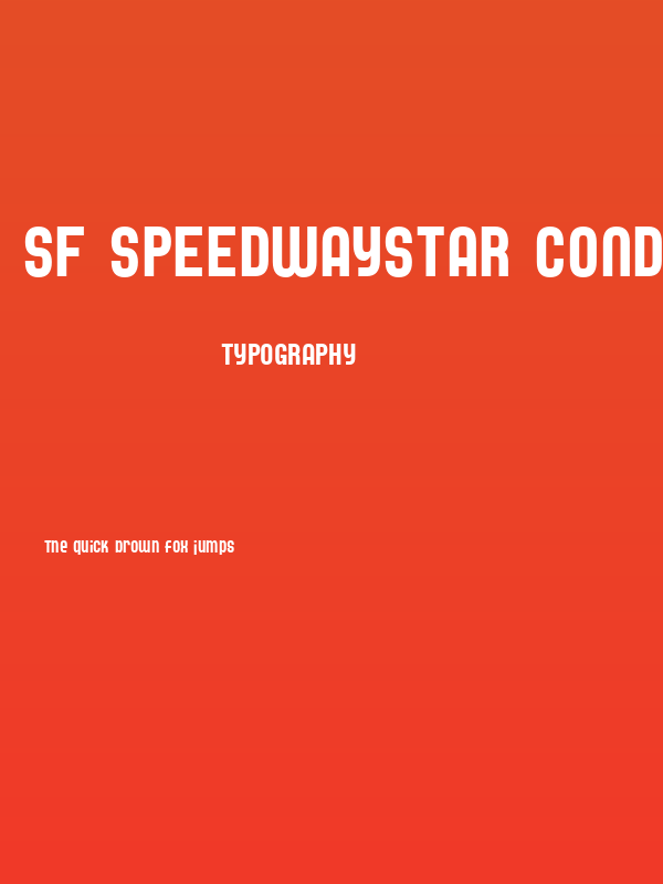 SF Speedwaystar Cond Poster