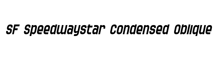 SF Speedwaystar Condensed Oblique Font