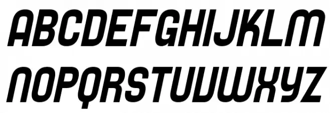 SF Speedwaystar Condensed Oblique Font Litere mari