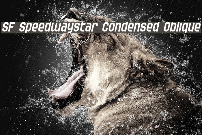 SF Speedwaystar Condensed Oblique لخطوط تنزيل examples