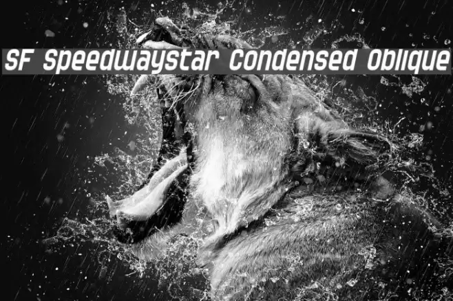 SF Speedwaystar Condensed Oblique خط examples
