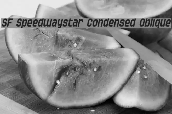SF Speedwaystar Condensed Oblique خط examples