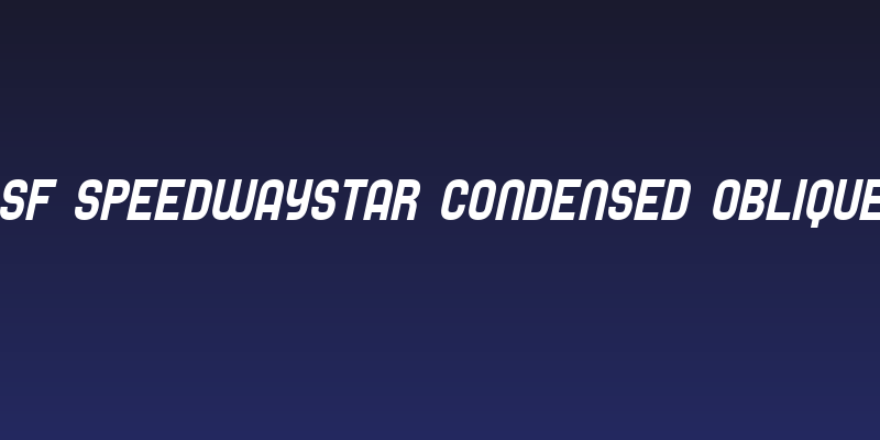 SF Speedwaystar Condensed Oblique Social Header