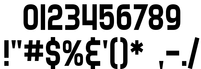 SF Speedwaystar Condensed フォント その他の文字