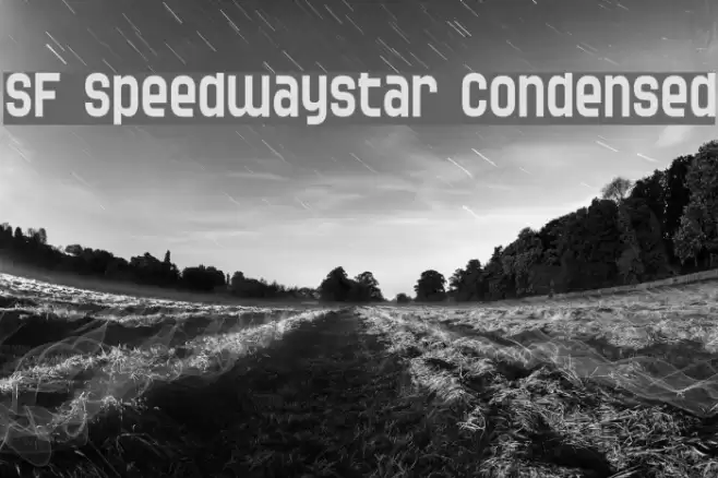 SF Speedwaystar Condensed フォント examples