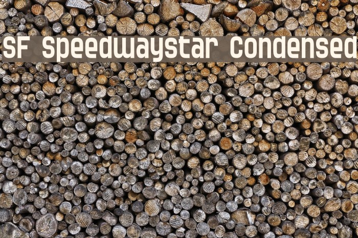 SF Speedwaystar Condensed フォント examples