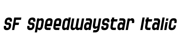 SF Speedwaystar Italic Font