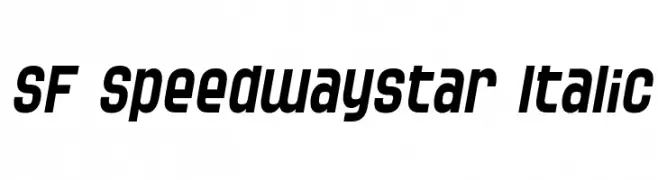 SF Speedwaystar Italic  नि: शुल्क फ़ॉन्ट्स डाउनलोड