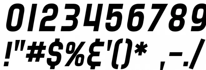 SF Speedwaystar Italic Font OTHER CHARS