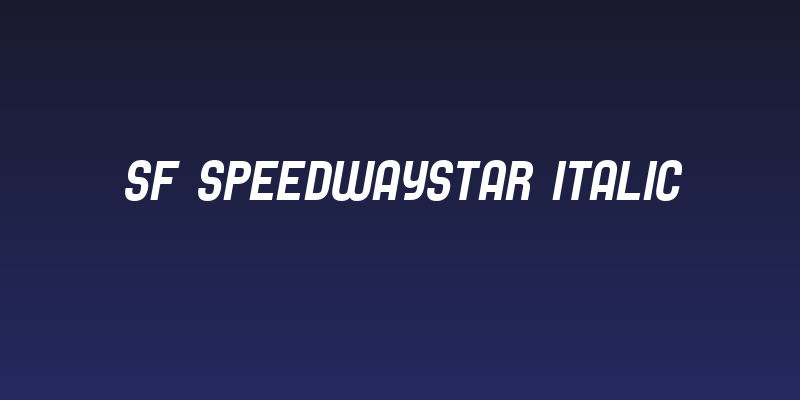 SF Speedwaystar Italic Social Header