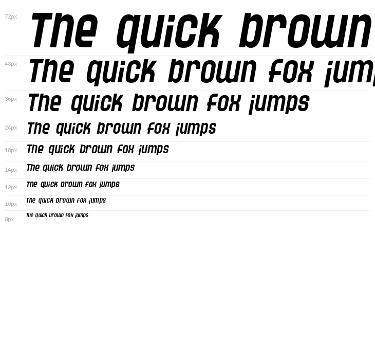 SF Speedwaystar Italic Waterfall