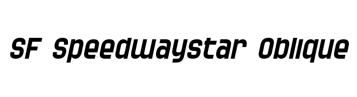 SF Speedwaystar Oblique Font