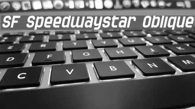 SF Speedwaystar Oblique Schriftart examples