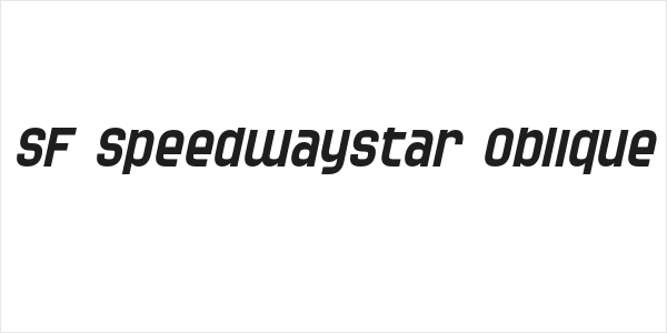 SF Speedwaystar Oblique Logo