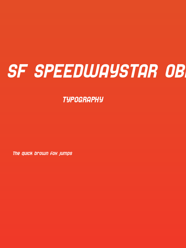 SF Speedwaystar Oblique Poster