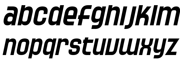 SF Speedwaystar Oblique Schriftart Kleinbuchstaben