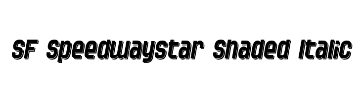 SF Speedwaystar Shaded Italic फ़ॉन्ट