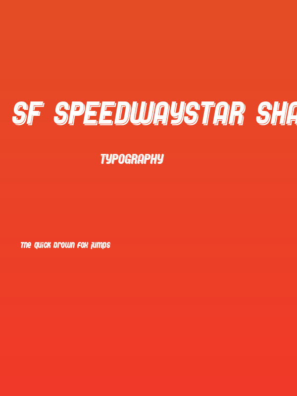 SF Speedwaystar Shaded Italic Poster