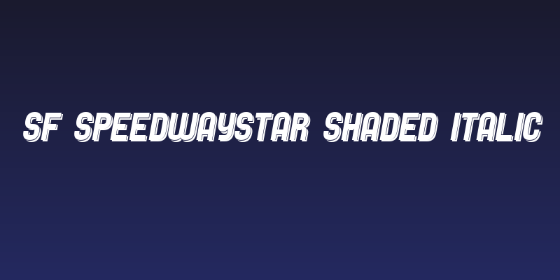 SF Speedwaystar Shaded Italic Social Header