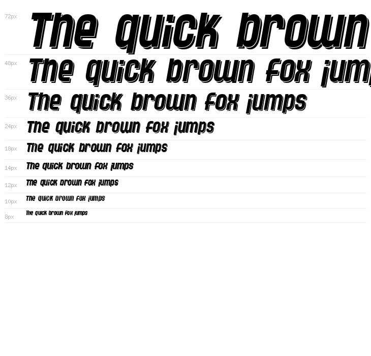 SF Speedwaystar Shaded Italic Waterfall