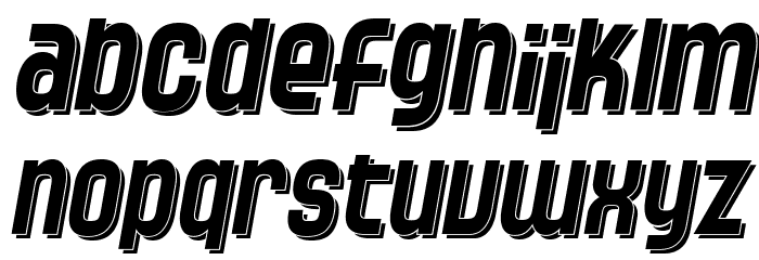 SF Speedwaystar Shaded Italic フォント 小文字