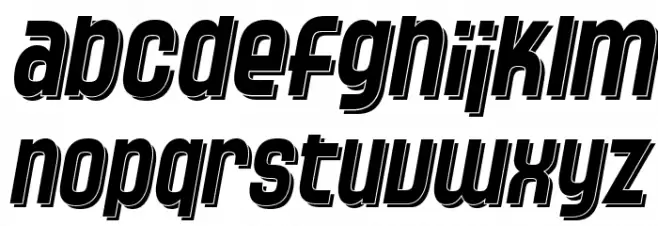 SF Speedwaystar Shaded Italic Polices MINUSCULES