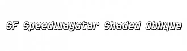 SF Speedwaystar Shaded Oblique  Fuentes Gratis Descargar