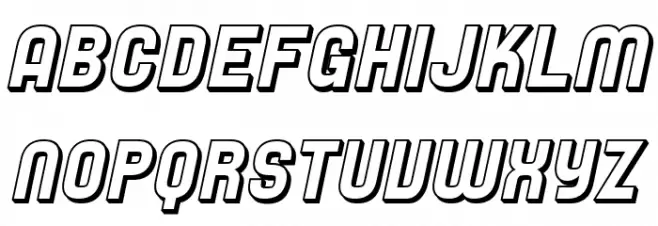 SF Speedwaystar Shaded Oblique Schriftart Groß