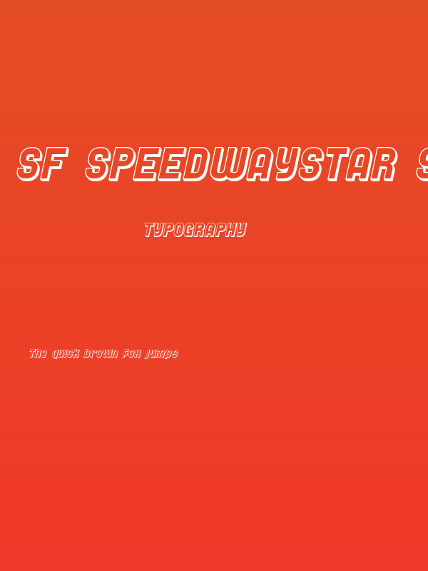 SF Speedwaystar Shaded Oblique Poster