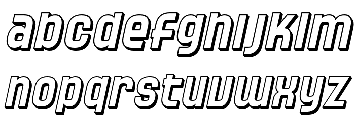 SF Speedwaystar Shaded Oblique Font LOWERCASE