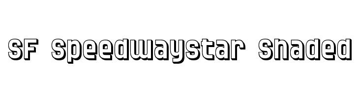 SF Speedwaystar Shaded Font